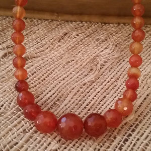 Carnelian beaded necklace